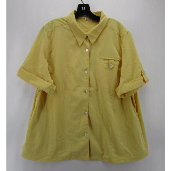 Travel Smith Top 2X Plus Button Down Shirt Outdoor Safari Roll Tab - Picture 1 of 11